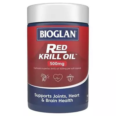 Bioglan Red Krill Oil 500mg 120 Soft Capsules • $27.99