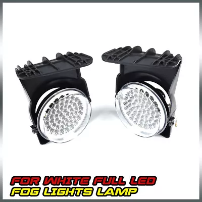 White Full LED Fog Lights Bumper Fog Lamps Fit For 2003-06 Sierra 1500 2500 3500 • $29.88