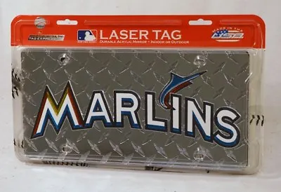 Miami Marlins Laser Cut Diamond License Plate • $14.95
