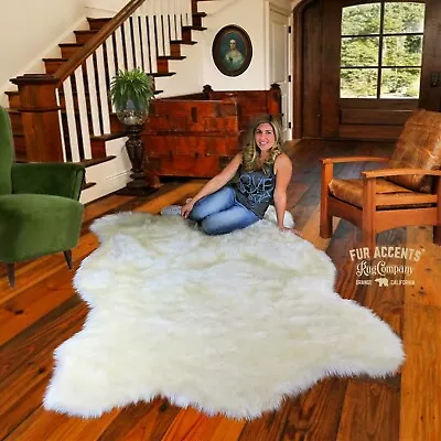 $199.99 • Buy Delightful Polar Bear Rug, Lush Shag Faux Fur, Bonded Suede Lining, Made In USA