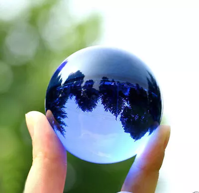  Genuine Natural Beautiful K9 Blue Magic Quartz Crystal Sphere Ball 40mm +stand • $7.50