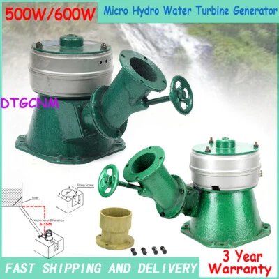 $228 • Buy 500W/600W Hydroelectric Generator Modern Micro Hydro Power Station Water Turbine