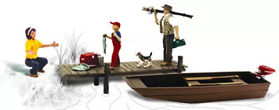 Woodland Scenics HO Scale Scenic Accents Figures/People Set Family Fishing (4) • $20.79