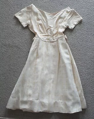 1950's Vintage Dress Beautifully Made With Matching Shawl Sz 8 - 10 Stiff Skirt • $25