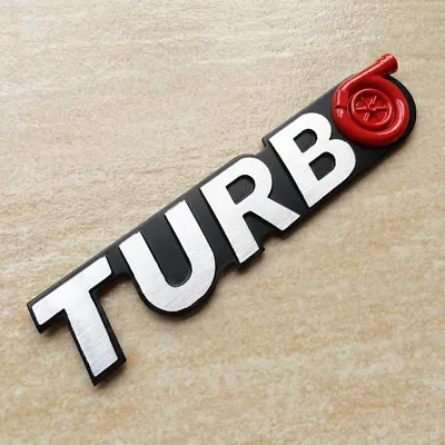 $7.90 • Buy Metal Turbo T Charged Engine Fender Trunk Tailgate Emblem Badge Decal Sticker