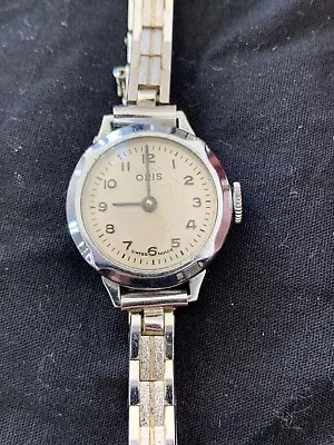 Vintage ORIS Ladies Swiss Made Wrist Watch Base Metal Top Oris Watchco • $45