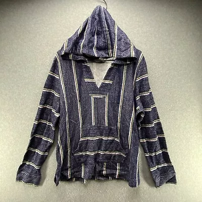 Natural Relections Baja Mexican Navy Stripe Light Weight Hoodie Woman’s Size  • $5