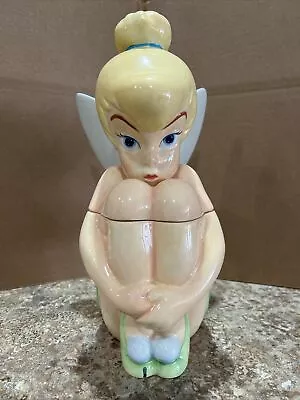 Vintage Disneys Peter Pan 12  Tinkerbell Sitting Cookie Jar Sitting RETIRED RARE • $120