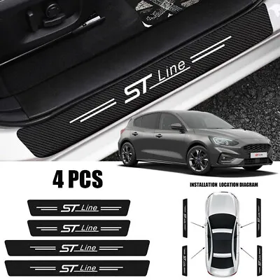 4X For Ford Focus ST Line Accessory Door Sill Plate Cover Protector Stickers • $16.99