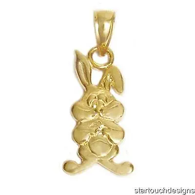 New 14k Gold Bunny Rabbit Pendant • $119.99