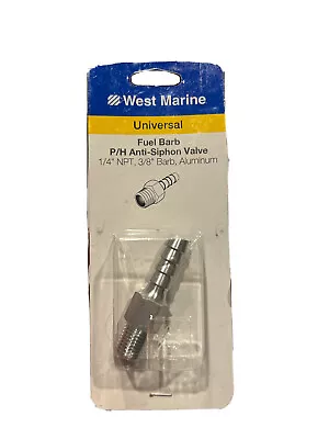 Fuel Barb P/H Anti-Siphon Valve 1/4” NPT 3/8”Barb Aluminum • $6.99