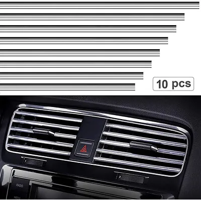 £3.59 • Buy 10Pcs Car Air Conditioner Outlet Vent Grille Decor U Shape Molding Trim Strip UK