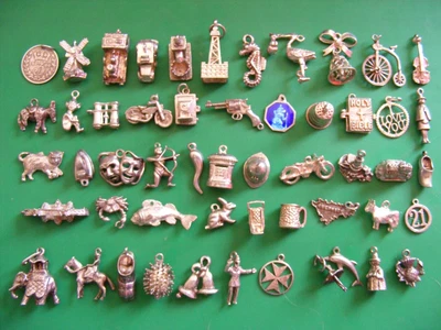 £8.99 • Buy Zj Vintage Sterling Silver Charms Charm Thimble Horn Clog Fish Rabbit Cow Pram