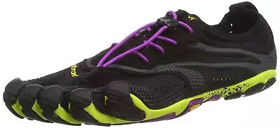 Vibram Women's FiveFingers V-Run Running Shoe Black/Yellow/Purple 7-7.5 M US • $139.95
