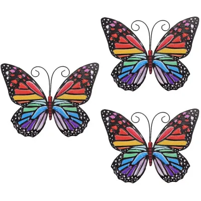 Bright & Colourful 3d Metal Butterfly Wall Art Garden Fence Hanging Decoration • £5.49