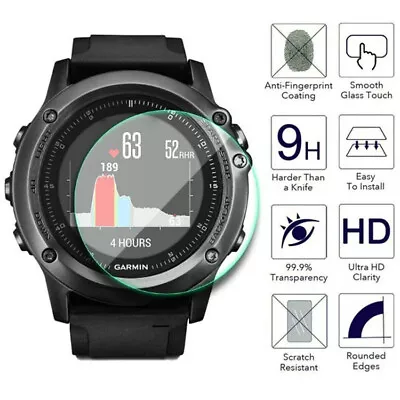 For Garmin Fenix 6 6X 6 Pro 7 7X  5X Protective Tempered Glass Screen Protector • $5.49