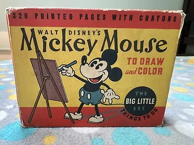 1934 MICKEY MOUSE TO DRAW AND COLOR - The Big Little Set - Complete W/ 320 Pages • $150