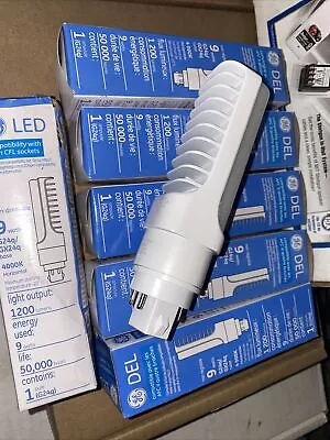 Box Of 6 GE LED Bulb PL Horizontal 4000K 1200lm 9Watts Non-Dimmable New • $39.75