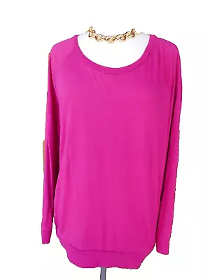 Soft N Cozy~! VICTORIAS SECRET Hot Pink Stretch Cotton Tee Top Blouse MEDIUM M • $18