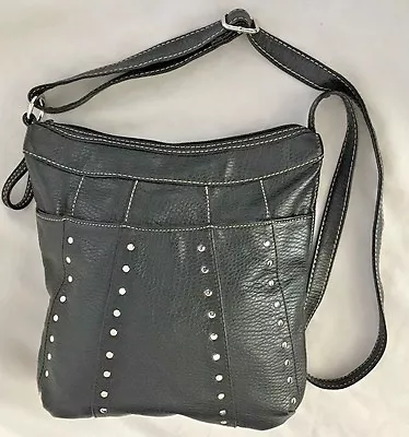 RED Marc Ecko Black 10X11  Faux Leather Purse Handbag With 48  Adjustable Handle • $29.53