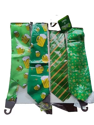 4 St Patrick's Day Ties New Novelty Irish Green • $23