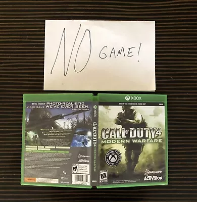 $9.99 • Buy Call Of Duty 4 Modern Warfare Custom Cover Art Case Box Xbox 360 One Series X