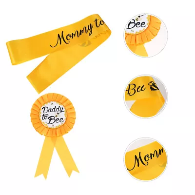  2 Sets Decorative Sash For Party Etiquette Belt Pregnancy Mother To Baby Badge • £8.58