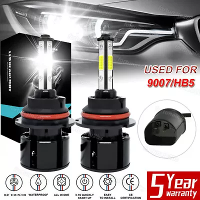 2x 9007/HB5 LED Headlight Bulbs Kit 6500K White High Low Beam Light Super Bright • $11.98