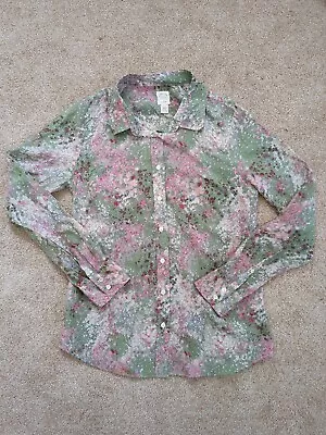 J. Crew Womens Size 6 The Perfect Shirt Long Sleeve Button Front Floral #0025 • $13.19