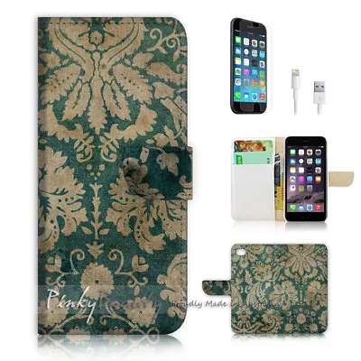 ( For IPhone 8 ) Wallet Case Cover P0409 Vintage Flower • $8.34