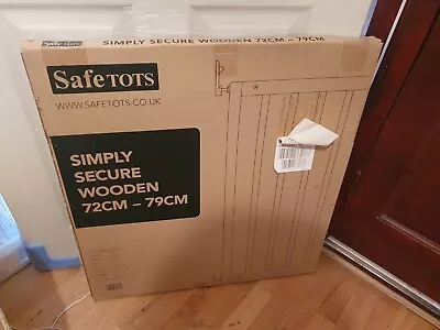 £28 • Buy Safe Tots Baby Gate Wood New Sealed Box WHITE Non-trip Gate