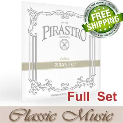 Pirastro Piranito Violin Strings 4/4 Full Set Ball End (615000) Free Shipping • $33.96