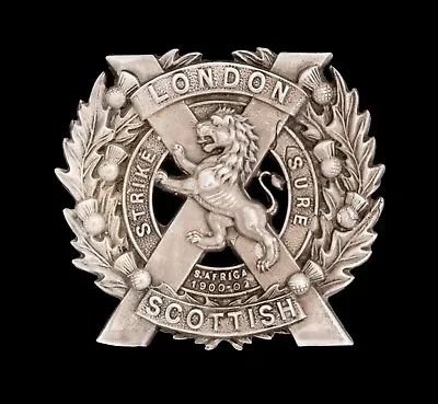 14th London Scottish Cap Badge Hallmarked Silver • £47