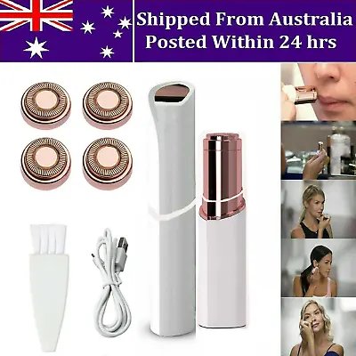 Women Finishing Touch Painless Face Facial Hair Remover With 4 Heads AUS • $16.49