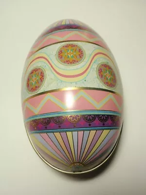 Vintage Robel Hall Easter Egg Tin Metal Candy Container • $14