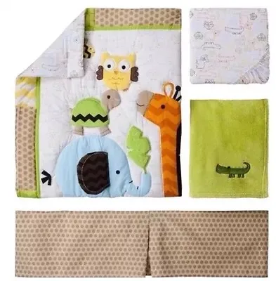 $49.99 • Buy Circo Jungle Stack 4 Piece Nursery Crib Baby Bedding Set Giraffe Zoo Owl