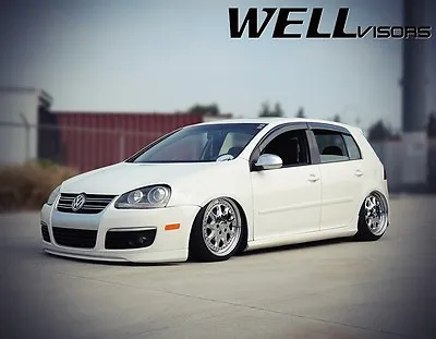 WellVisors For 06-09 VW Golf GTi MK5 Premium Series Side Window Visor Rain Guard • $63.99