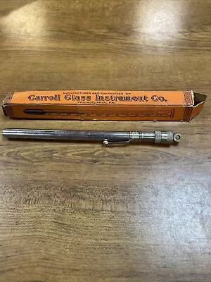 Vintage Carroll Glass Thermometer Instrument Philadelphia • $25