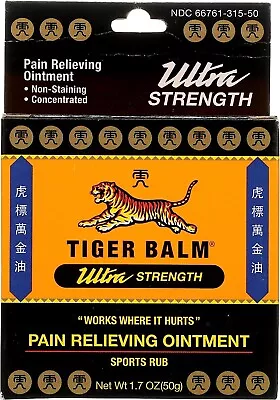 Tiger Balm Ultra Strength Pain Relieving Ointment 1.7 Oz (EXP: 03/2027) • $14.75