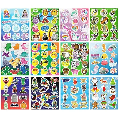 £1.99 • Buy Kids Boys Girls Stickers Party Loot Bag Filler Choose 13 Designs 1 - 48 Sheets 