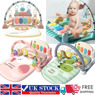 Gym Play Mat Baby Newborn 3 In1 Fitness Music Lay Fun Piano Kids Boys Girls • £21.99