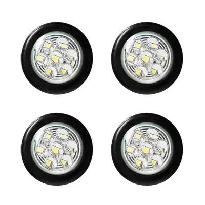 4x 2  Inch Clear White LED Round Clearance Side Marker Lights Truck Trailer 12V • $15.95