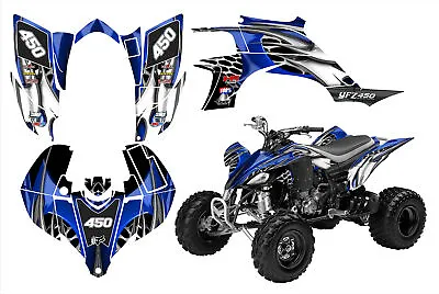  Yamaha YFZ 450 Graphics Kit 2003 2004 2005 2006 2007 2008 -2013 #4444 Blue • $175