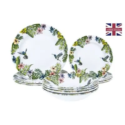 $59 • Buy Queens By Churchill - 12pc Dinner Set Reignforest (Made In England)