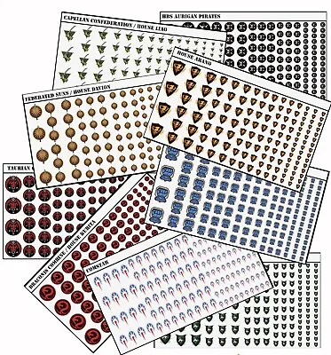 Battletech Std Waterslide Decals  -HBS Factions  • $7.58