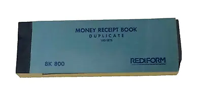Vintage Money Receipt Book Duplicate 65 Sets Rediform 8K 800 Used Missing Sheets • $7.99