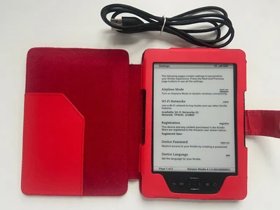 $55 • Buy Black Amazon Kindle EReader 4th Gen Model D01100 Works Great, Long Battery Life 