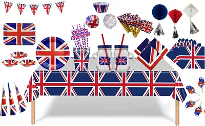 Union Jack King Charles Coronation Theme Party Decorations Tableware Supplies UK • £3.89