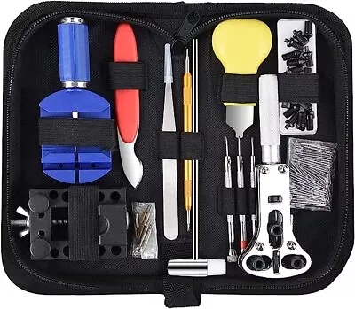 147PCS Watch Repair Tool Kit Back Case Opener Remover Spring Pin Bars Watchmaker • £8.99