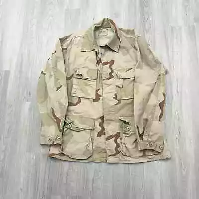 VINTAGE Desert Camo Lightweight Button Jacket Size Medium M Mens • $25.20